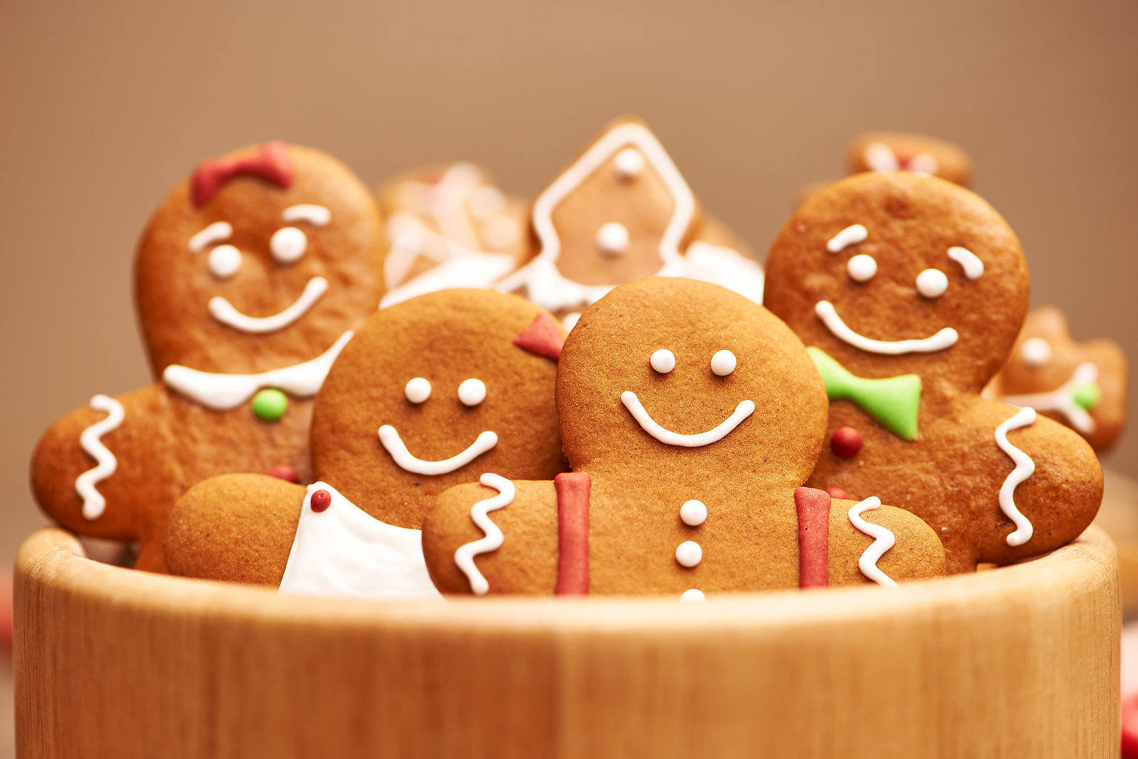 Gingerbread man in a bowl